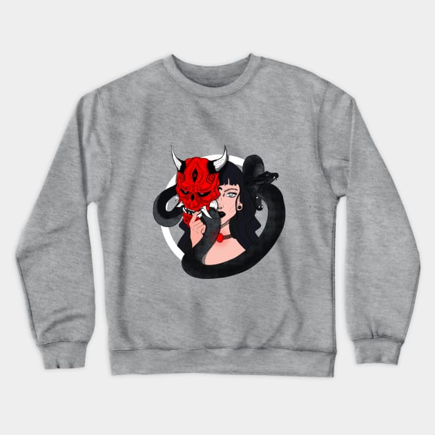 Hanya Girl Crewneck Sweatshirt by BLΛСK CURLY